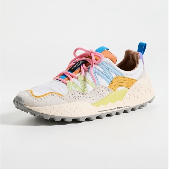 NWT Flower Mountain Washi Sneakers in Beige/White/Multi - Picture 3 of 16